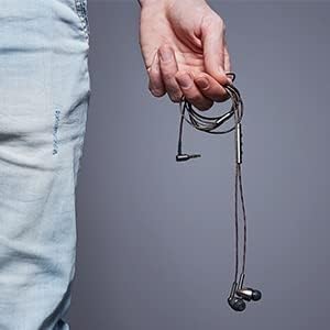 1MORE Quad Driver in-Ear Earphones Hi-Res High Fidelity Headphones Warm Bass, Spacious Reproduction, High Resolution, Mic in-Line Remote Smartphones/PC/Tablet - Silver/Gray