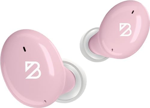 Back Bay Audio Tempo 30 Wireless Earbuds for Small Ears - Award-Winning Sound, Sweatproof Bluetooth Earbuds, Comfortable Ear Buds for Women, Pink Earphones Small Ear Canals, Long Battery Headphones