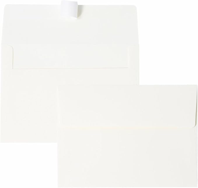 Keketer A2 Cream White Printable Envelopes 80 Pack Self - Seal, for 5x7 Cards, Weddings, Invitations, Baby Shower 4.375 x 5.75 Inches