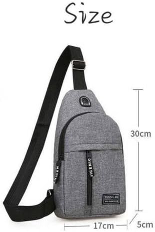 Sling Cross Body Bag - Men & Women, Fanny Packs, Chest Bag for Hiking with Headphone Jack