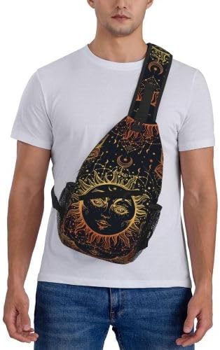 Cross Chest Bag Diagonally for Men Shoulder Bag for Travel Hiking Trendy Sling Bag with Adjustable Shoulder Strap