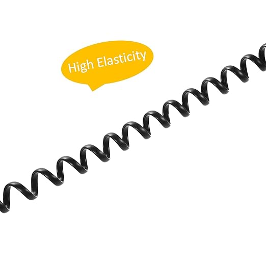 Vthahaby Coiled Wire 8Ft Uncoiled / 1.4Ft Coiled Landline Phone Handset Cable 4P4C Telephone Accessory Black (10)