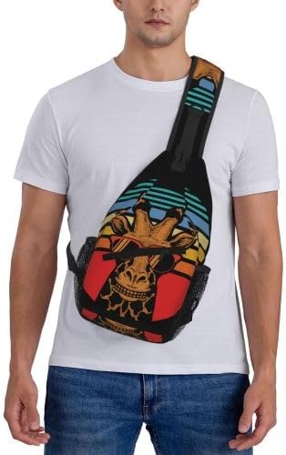 Cross Chest Bag Diagonally for Men Shoulder Bag for Travel Hiking Trendy Sling Bag with Adjustable Shoulder Strap