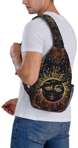 Cross Chest Bag Diagonally for Men Shoulder Bag for Travel Hiking Trendy Sling Bag with Adjustable Shoulder Strap