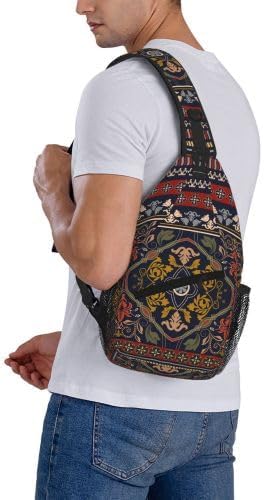 Cross Chest Bag Diagonally for Men Shoulder Bag for Travel Hiking Trendy Sling Bag with Adjustable Shoulder Strap