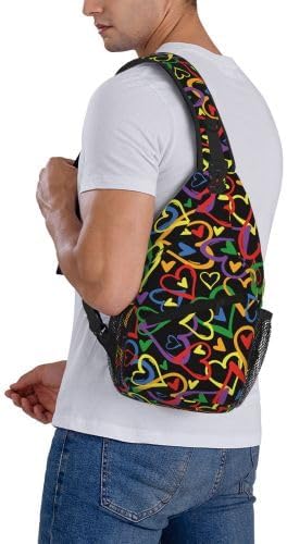 Cross Chest Bag Diagonally for Men Shoulder Bag for Travel Hiking Trendy Sling Bag with Adjustable Shoulder Strap