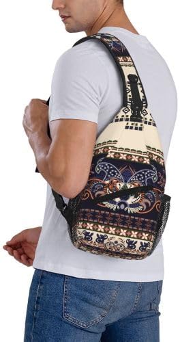 Cross Chest Bag Diagonally for Men Shoulder Bag for Travel Hiking Trendy Sling Bag with Adjustable Shoulder Strap