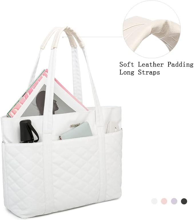 Kinmac Women's Laptop Tote Bag Top Handle Handbag Work Bag for Laptop Computer Up to 15.6 inch