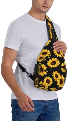 Cross Chest Bag Diagonally for Men Shoulder Bag for Travel Hiking Trendy Sling Bag with Adjustable Shoulder Strap