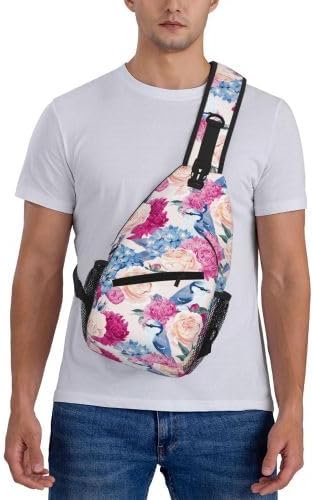 Cross Chest Bag Diagonally for Men Shoulder Bag for Travel Hiking Trendy Sling Bag with Adjustable Shoulder Strap