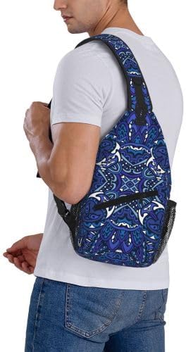 Cross Chest Bag Diagonally for Men Shoulder Bag for Travel Hiking Trendy Sling Bag with Adjustable Shoulder Strap