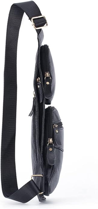 KPYWZER Vintage Leather Sling Bag Backpack for Men Crossbody Shoulder Chest DayPack Backpacks