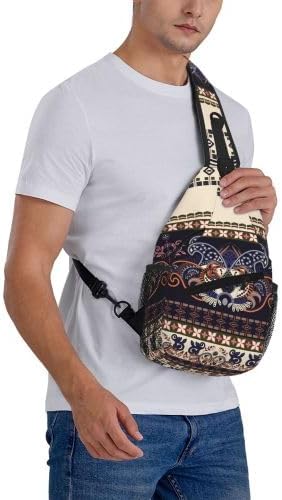 Cross Chest Bag Diagonally for Men Shoulder Bag for Travel Hiking Trendy Sling Bag with Adjustable Shoulder Strap