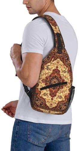 Cross Chest Bag Diagonally for Men Shoulder Bag for Travel Hiking Trendy Sling Bag with Adjustable Shoulder Strap