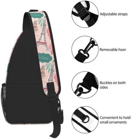 Cross Chest Bag Diagonally for Men Shoulder Bag for Travel Hiking Trendy Sling Bag with Adjustable Shoulder Strap