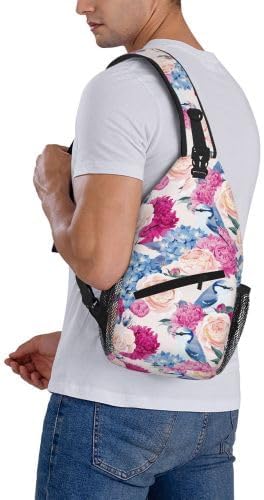 Cross Chest Bag Diagonally for Men Shoulder Bag for Travel Hiking Trendy Sling Bag with Adjustable Shoulder Strap