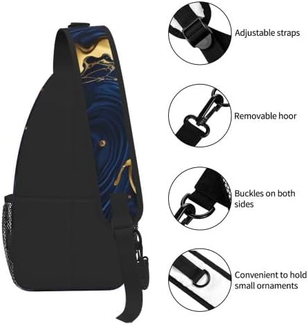 Cross Chest Bag Diagonally for Men Shoulder Bag for Travel Hiking Trendy Sling Bag with Adjustable Shoulder Strap