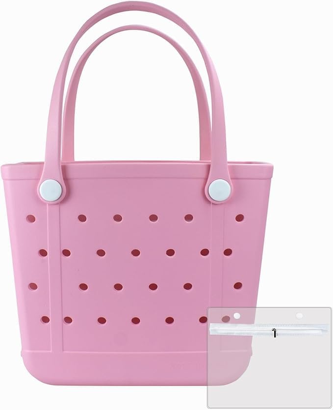 Beach Bag，Rubber Tote Bag ，Washable Tote for Boat Pool Sports Gym