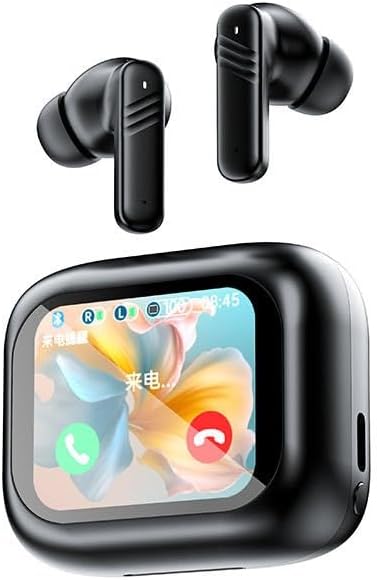 Real Time Translation Earbuds Noise Reduction Full-Color Touch Screen Wireless Bluetooth Earphone