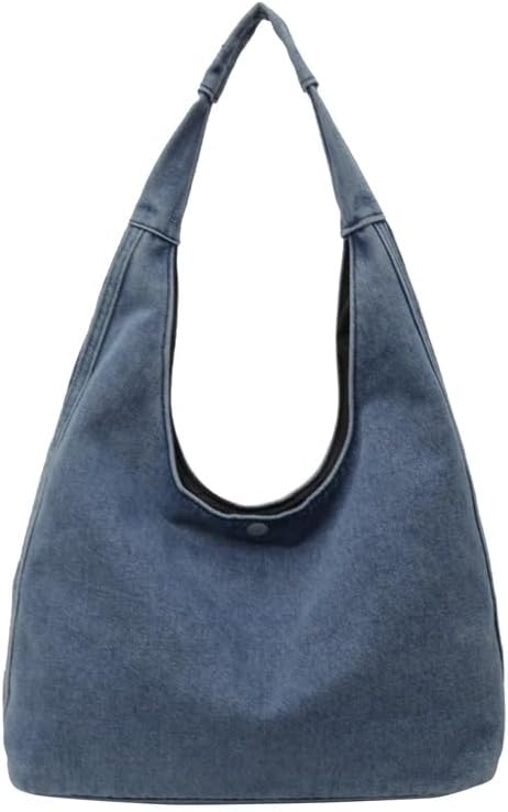 Denim Tote Bag for Women-Shoulder Handbag Perfect for Work Shopping,Hobo Bag