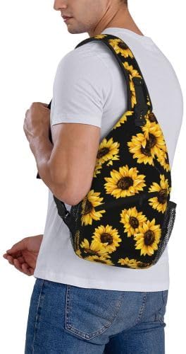 Cross Chest Bag Diagonally for Men Shoulder Bag for Travel Hiking Trendy Sling Bag with Adjustable Shoulder Strap