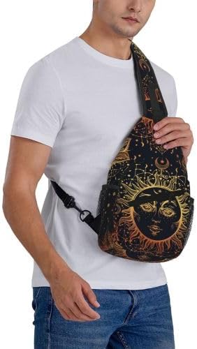 Cross Chest Bag Diagonally for Men Shoulder Bag for Travel Hiking Trendy Sling Bag with Adjustable Shoulder Strap