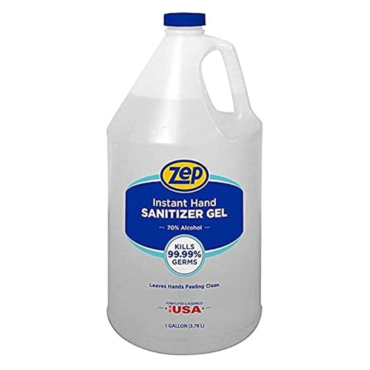 Zep Instant Hand Sanitizer Gel - 1 Gallon (Case of 4) 355824 - Includes Pump, Kills 99.99% of Germs, Professional-Grade Formula, Contains 70% Ethanol Alcohol