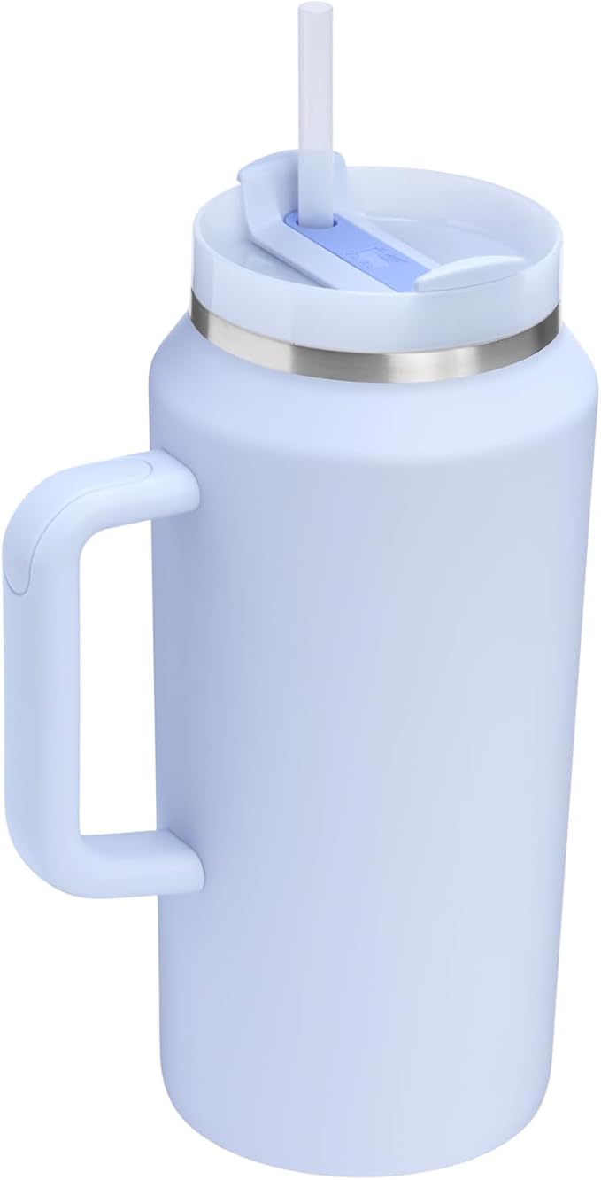 Stanley Quencher H2.0 Tumbler with Handle and Straw 64 oz | Flowstate 3-Position Lid | Large Capacity for Travel & Sports | Insulated Stainless Steel Cup | BPA-Free | Dew Drop