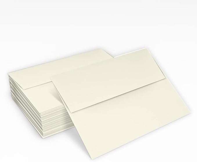 LUXPaper A2 Foil Lined Invitation Envelopes | Peel & Press | 4 3/8" x 5 3/4" | Natural w/Gold LUX Lining | 70lb. Text | 50 Qty