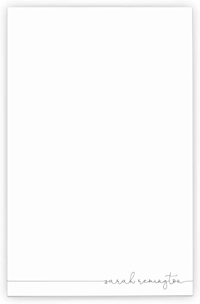 Simple Personalized Stationary Paper and Envelopes Set, Personalized Notepad for Women Letter Writing Paper, Personalized Stationery Paper and Envelopes Set, Simple Stationary, 5.5in x 8.5in, 50 Sheet