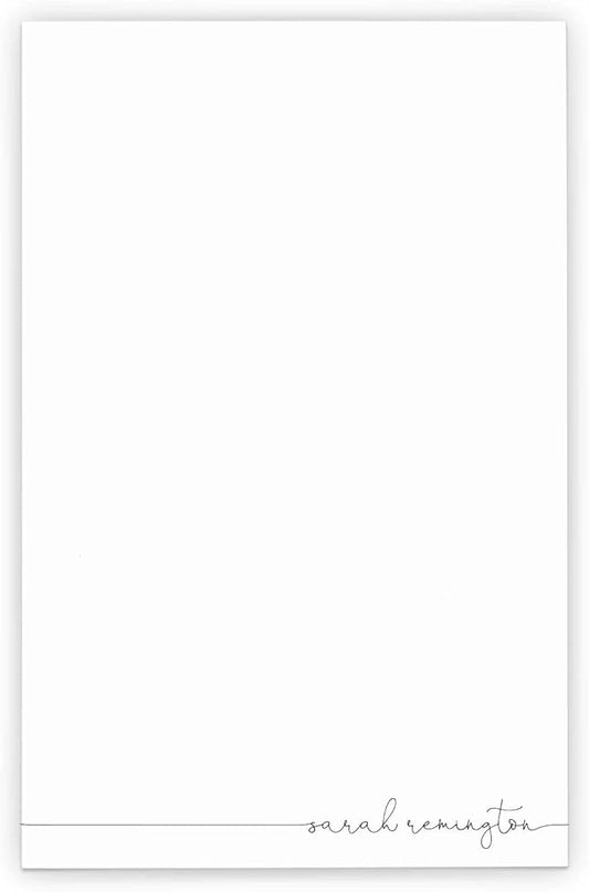 Simple Personalized Stationary Paper and Envelopes Set, Personalized Notepad for Women Letter Writing Paper, Personalized Stationery Paper and Envelopes Set, Simple Stationary, 5.5in x 8.5in, 50 Sheet