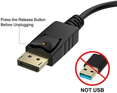 DisplayPort (DP) to VGA Adapter, 10 Pack, Gold-Plated Display Port to VGA Adapter (Male to Female) Compatible with Computer, Desktop, Laptop, PC, Monitor, Projector, HDTV - Black
