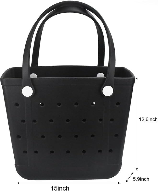 Beach Bag，Rubber Tote Bag ，Washable Tote for Boat Pool Sports Gym