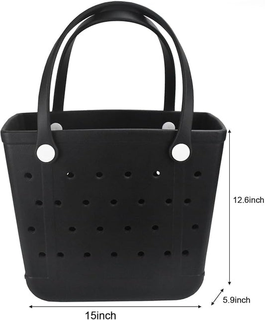 Beach Bag，Rubber Tote Bag ，Washable Tote for Boat Pool Sports Gym