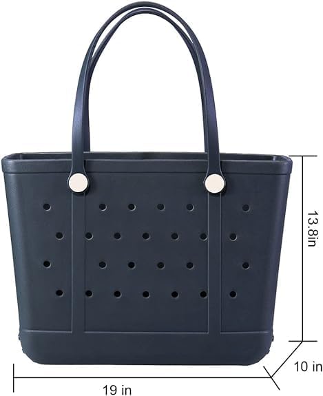 Beach Tote Bag for Women, Rubber Beach Bag Waterproof Sandproof, Extra Large EVA Tote Bag Boat Bag
