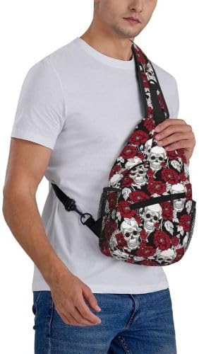 Cross Chest Bag Diagonally for Men Shoulder Bag for Travel Hiking Trendy Sling Bag with Adjustable Shoulder Strap