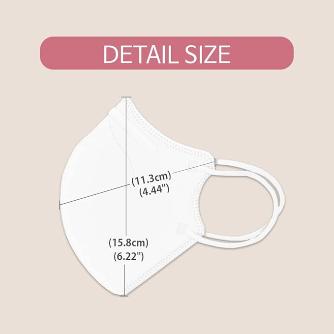 [20 Pcs] Korea Face Mask for Adults – Bird Beak type 2D Protective Health Face Mask for Dust and Smoke – 4-Layer Protective Filter – Ideal Fit for Comfortable Wear - Pink