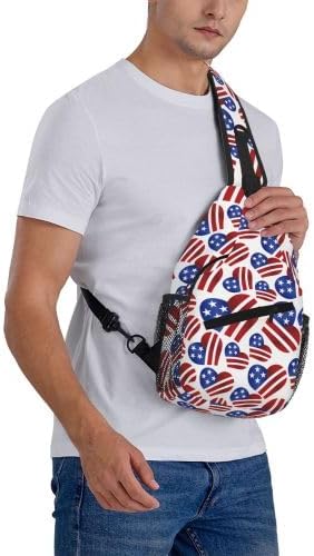 Cross Chest Bag Diagonally for Men Shoulder Bag for Travel Hiking Trendy Sling Bag with Adjustable Shoulder Strap