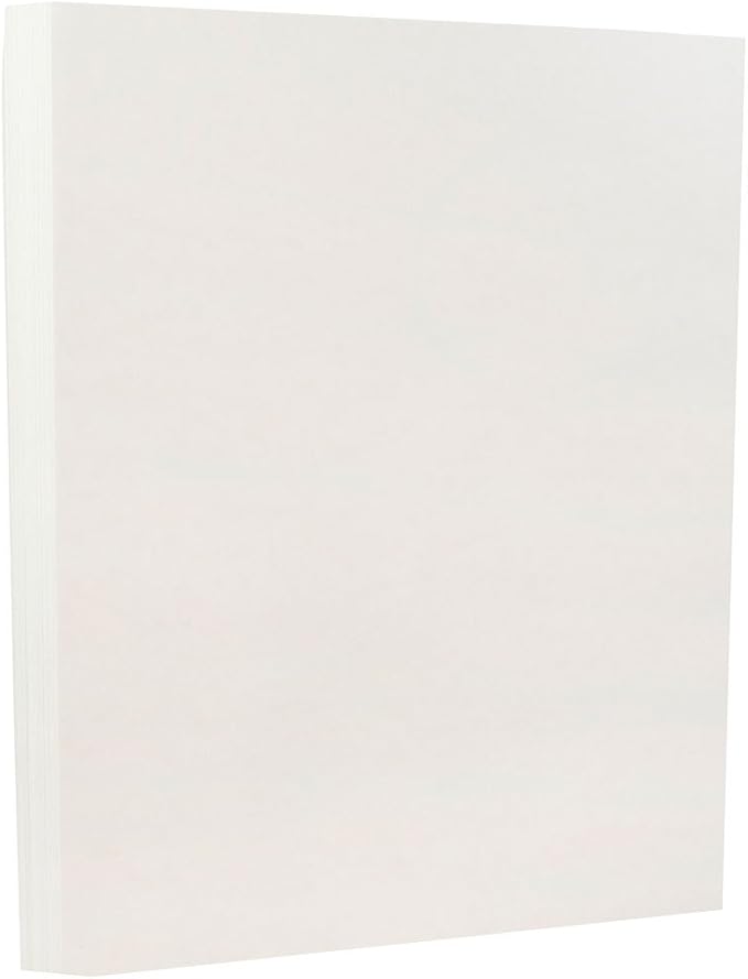 JAM PAPER Parchment 24lb Paper - 90 gsm - 8.5 x 11 - White Recycled - 100 Sheets/Pack