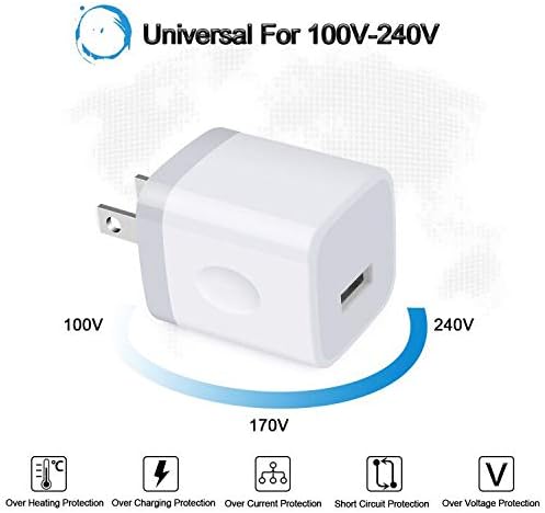 USB Plug Wall Adapter for iPhone,1A/5V Single Port Phone Wall Charger Block Charging Cube Box Brick 3 Pack for iPhone 15 Pro Max/14/13/12/11,Samsung Galaxy S24/S23/S22/S21/S20/A55/A14,Google Pixel 8a