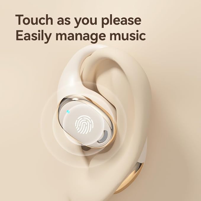 AI Translation Bluetooth On-Ear Headphones, LED Display, Noise-canceling Sports Headphones, AI OWS Earbuds Earring Style