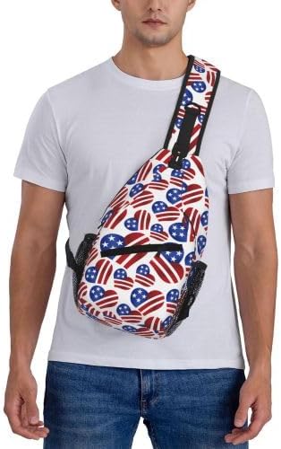 Cross Chest Bag Diagonally for Men Shoulder Bag for Travel Hiking Trendy Sling Bag with Adjustable Shoulder Strap