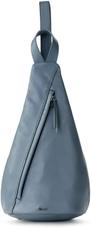 The Sak Geo Sling Backpack in Leather, Convertible Design, Maritime