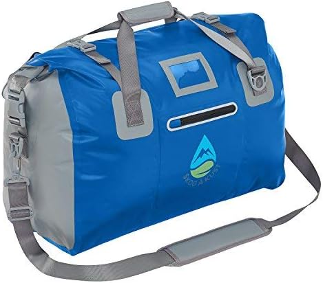 Skog Å Kust Duffelsak Heavy Duty Waterproof Duffel - Gear Bag for Sports, Travel, & More - 60L Navy Blue