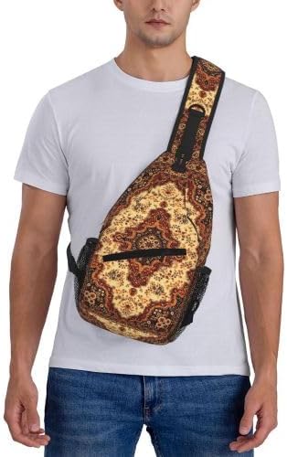 Cross Chest Bag Diagonally for Men Shoulder Bag for Travel Hiking Trendy Sling Bag with Adjustable Shoulder Strap