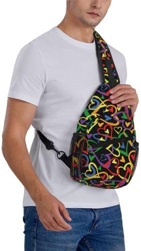 Cross Chest Bag Diagonally for Men Shoulder Bag for Travel Hiking Trendy Sling Bag with Adjustable Shoulder Strap