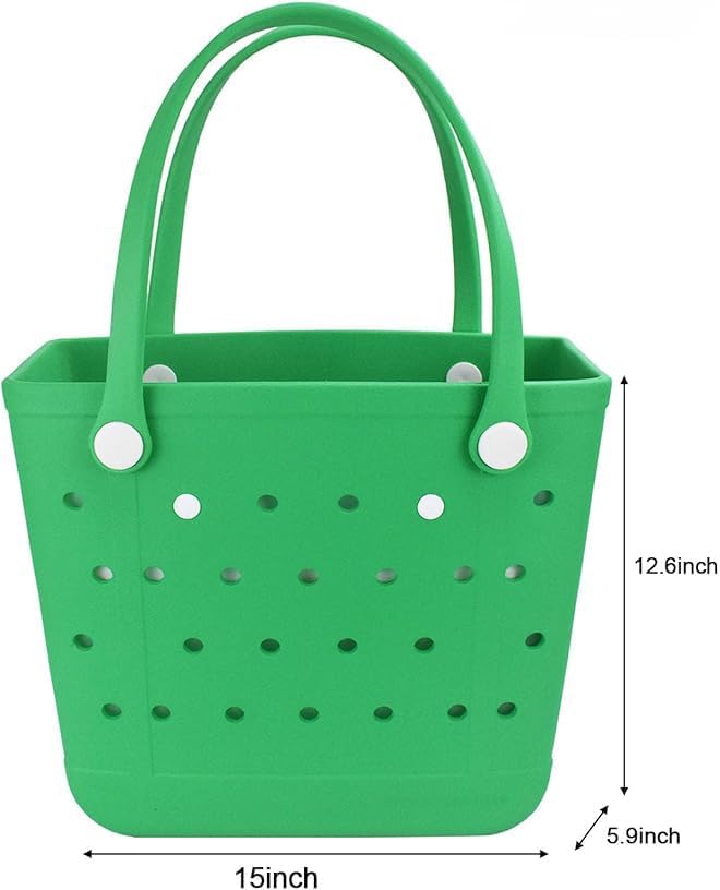 Beach Bag，Rubber Tote Bag ，Washable Tote for Boat Pool Sports Gym