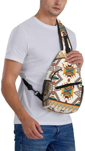 Cross Chest Bag Diagonally for Men Shoulder Bag for Travel Hiking Trendy Sling Bag with Adjustable Shoulder Strap