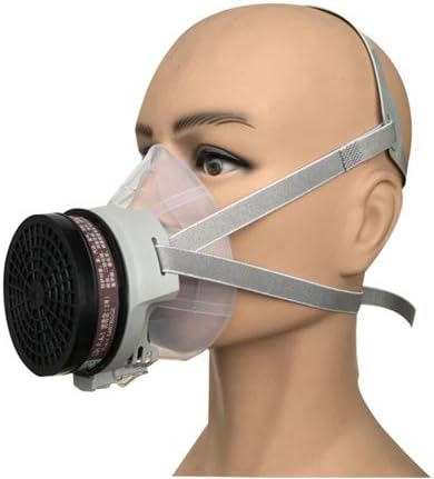 Half Face Reusable Respirator Spray Paint Gas Mask Respiratory Protection Multi-Purpose Dustproof Respirator,Medium(Mask+1 Pack Cartridge)