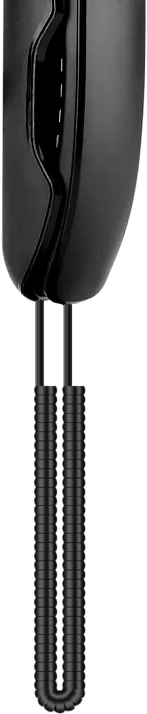 NECABLES 2Pack Phone Cord for Landline Telephone Handset Cord High Elastic Curly Coiled Phone Cable RJ9 4P4C Male to Male Black